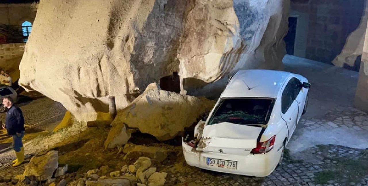 Nevşehir sağanak ve sele teslim: Peribacası yıkıldı