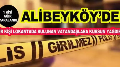 Alibeyköy'de bir şahıs aracını durdurarak lokanta önünde bulunan kişilere silahla saldırdı.