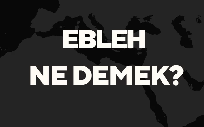 Ebleh Ne Demek TDK? Anlamı ve Örnek Kullanım Alanları