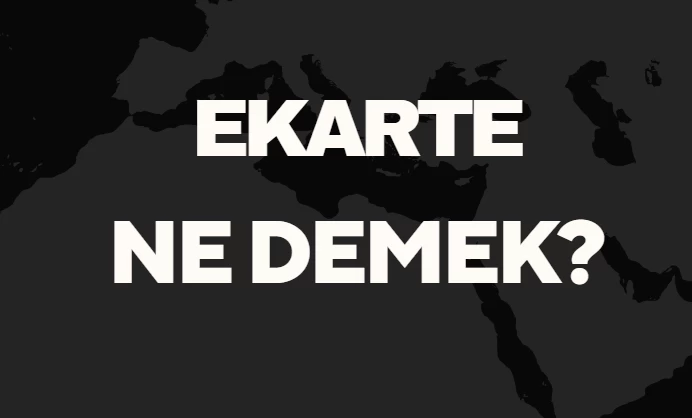 Ekarte Ne Demek TDK? Anlamı ve Örnek Kullanım Alanları